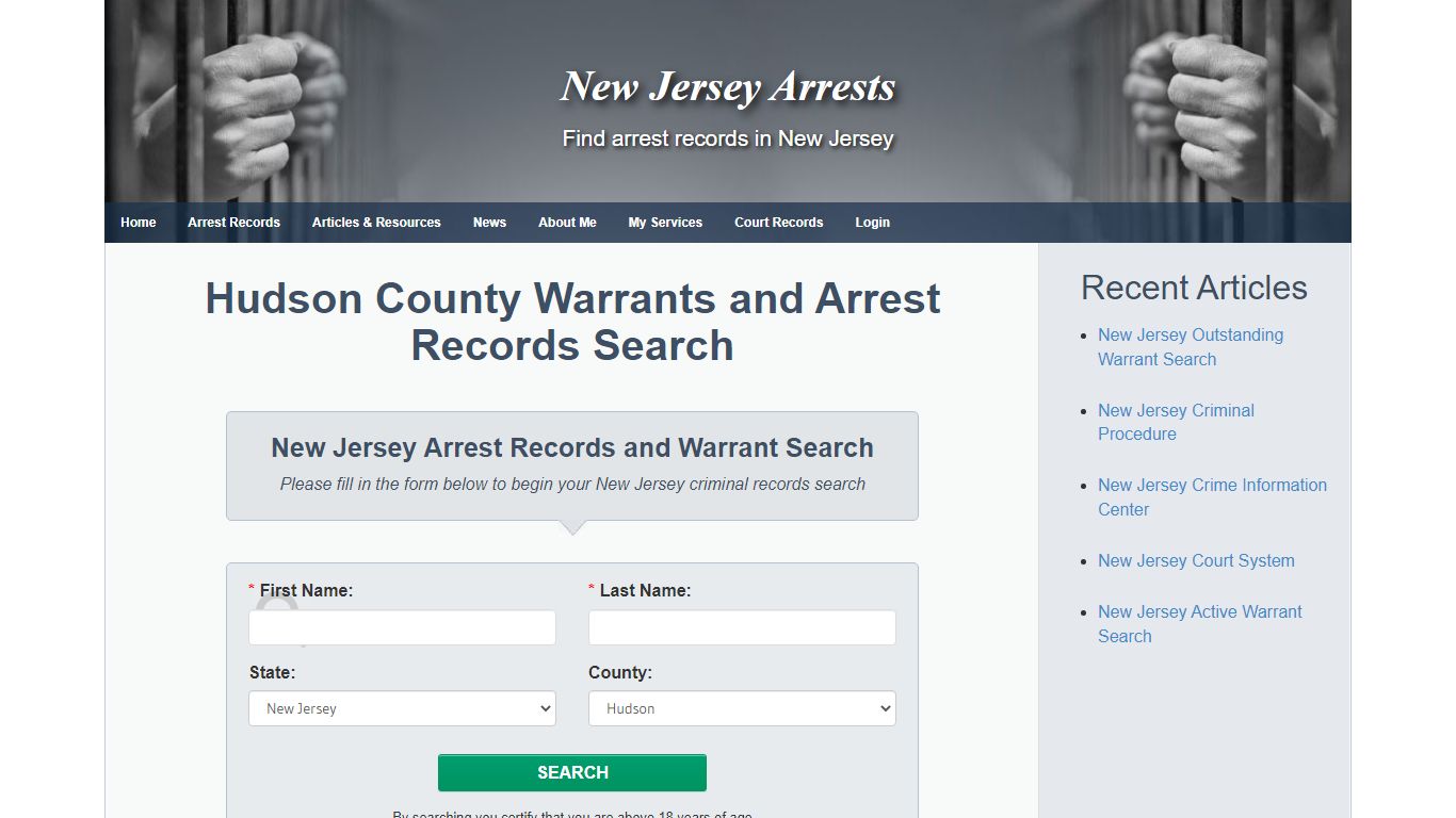 Hudson County Warrants and Arrest Records Search - New Jersey Arrests